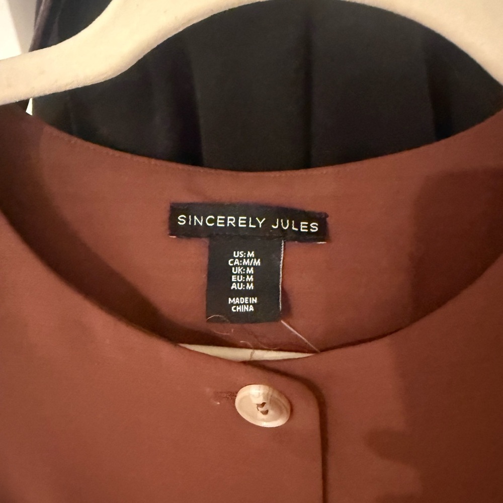 Sincerely Jules Rust Button-Down Mini Dress - Picture 2 of 2